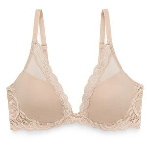 NWT Natori Feathers Bra in Cafe